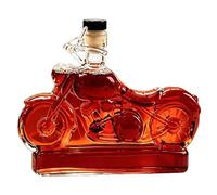 Whiskey Decanter Bottle - Motorcycle Style Spirit Vessel for Home Bar Display | 310ml Glass Liquor Server with Metal Accent, Pour Container Party Wedding BBQ Gift Men Father Boyfriend