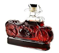 Whiskey Decanter - Chopper Liquor Carafe, 310ml Vintage Motorcycle Shape, Vintage Motorbike Spirit Aerator | Wine Decanter Glass Bottle Engine Theme Crystal Dispenser for Family Gathering