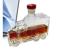 Whiskey Decanter - Half Truck Glass Pourer, Vintage 375ml Spirit Container featuring Leakproof Stopper Display Design, Ideal for Hosting Brunch Beer Parties Weddings Birthdays Home Bars