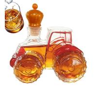 Whiskey Decanter Wine Bottles - 3D Tractor Shaped Wine Bottle | Leak-Proof Empty Wines Jarra para Vodka Brandy Bar Office Home Men Dad Birthday Christmas Party Favors Entertaining Collection Display