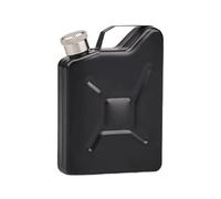 Whiskey Flask, Metal Hip Flask, 150 ml Leak-Proof Stainless Steel Barrel Container, Travel Wine Holder for Camping Outdoor Picnic Running Gym Hiking Daily Adventures, Black