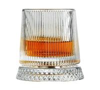 Whiskey Glass Clear Cup - 360 Degree Rotating Base, Whiskey Cups For Men | Drinking Men Dad Father Husband Party Christmas Birthday Holiday, Premium Glass For Spirits Cocktails Ẃhiskey Enjoyme
