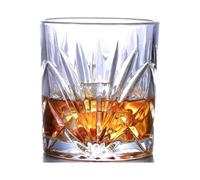 Whiskey Glass Set Of 2, Scotch Bourbon 10oz Crystal Whiskey Glasses Cups, 100% Lead Free Cocktail Glasses Drinkware with Coasters And Luxury Box
