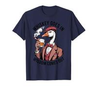 Whiskey Goes In Wisdom Sale Funny Goose Vintage Design Camiseta