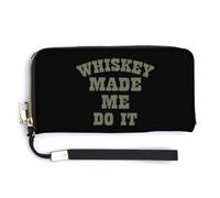 Whiskey Make Me Do IT - Cartera de piel moderna con correa para la muñeca para hombres y mujeres, Estilo:, 20.0*10.5cm
