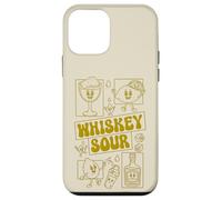 Whiskey Sour Minimalista Limón Mascota Cóctel 70s Groovy Carcasa para iPhone 12 Mini