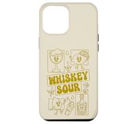 Whiskey Sour Minimalista Limón Mascota Cóctel 70s Groovy Carcasa para iPhone 12 Pro MAX
