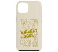 Whiskey Sour Minimalista Limón Mascota Cóctel 70s Groovy Carcasa para iPhone 13
