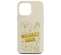 Whiskey Sour Minimalista Limón Mascota Cóctel 70s Groovy Carcasa para iPhone 13 Pro MAX