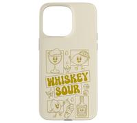 Whiskey Sour Minimalista Limón Mascota Cóctel 70s Groovy Carcasa para iPhone 15 Pro MAX