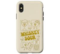 Whiskey Sour Minimalista Limón Mascota Cóctel 70s Groovy Carcasa para iPhone X/XS