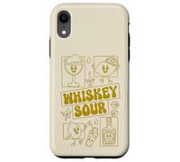 Whiskey Sour Minimalista Limón Mascota Cóctel 70s Groovy Carcasa para iPhone XR