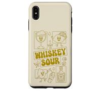 Whiskey Sour Minimalista Limón Mascota Cóctel 70s Groovy Carcasa para iPhone XS MAX