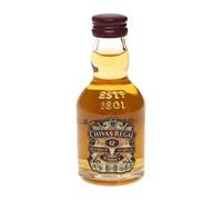 Whisky Blended Caja de 6 unidades Chivas Regal Cristal 12 Años Botellín Miniatura 5 cl