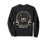 Whisky Bourbon Making Spirits Bright Funny Christmas Spirit Sudadera