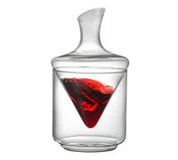 Whisky Decanter | Licor decantador | Enfriamiento de vino | Decantando contenedor con cubo de hielo | Elegante juego de de hielo, diseño de de glaseado integrado, ideal para bares, restaur