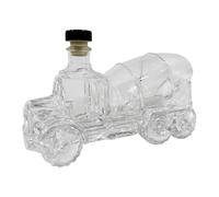 Whisky Dekanter - Betonmischer LKW Design | 300ml Glaskaraffe & Alkohol Dispenser Für Brandy Und Bourbon, Ausgefallene Deko-Flasche Für Bar Und Büro, Geschenk Für Männer Sammler, Transparent