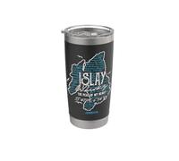 Whisky Design Whisky Degustación Notas para Islay Whisky Vaso térmico de acero inoxidable de doble pared