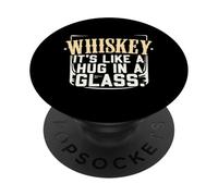 Whisky es como un Abrazo en una Bebida Social de Vidrio PopSockets PopGrip Adhesivo