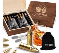 Whisky Piedras Set de Regalo, Vasos Whisky Cristal Regalo para Hombres, Cumpleaños Gracias Jubilación Regalos para Papá, Aniversario Regalos de Boda para Él Marido Novio, Juegos de Regalo de Whisky