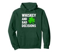 Whisky y Malas Decisiones Día de San Patricio irlandés Hombres Mujeres Sudadera con Capucha