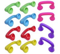 Whisper Phones 12PCS 5.5x1.7 Juguete Educativo de plástico Colorido para teléfono de bebé Divertido y Seguro para lec