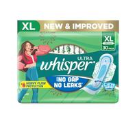 Whisper Toallas sanitarias ultra limpias, 30 piezas (XL)