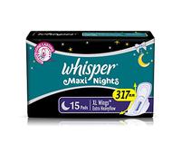 Whisper Ultra Maxi Nights XL Wings - Paquete de 15 unidades