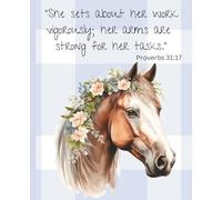 Whispered Prayers: Weekly Prayer Journal | 52-Week Christian Devotional | Vintage Horse with Floral Design | 7.5 x 9.25 in, 52 Pages, for Adults, Teens and Kids