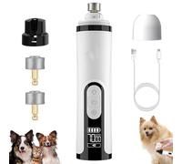 Whisperpaws Pain-Free Nail Trimmer, Rechargeable Quiet 3 Speed Electric Grinder with LED Light, Pet Nails Trimmers Silent, New Electric Dog Nail Clippers for Dogs Cats (Standard + 2 Grinding Heads)