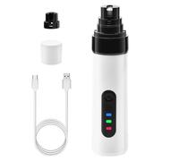 Whisperpaws Pain-Free Nail Trimmer, Silent Nail Trimmer for Dogs and Cats, with LED Light & 2 Speeds,Quick USB Charge with Grinding Heads (1PCS)