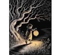 Whispers Beneath the Lantern (8.5 x 11 Lined Notebook): Dark Aesthetic Tree Illustration Journal | 110 Ruled Pages for Writing, Notes & Creative Thoughts