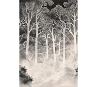 Whispers in the Forest: A 6x9 Journal with 200 Pages: A Mystical Notebook Featuring a Striking Monochrome Forest Design