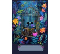 Whispers in the Garden: A Moody Floral Notebook with Lovebirds: Romantic Lined Journal with Artistic Backgrounds | 6x9 Inches | 120 Pages | Vintage Folk Art Inspired