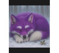 Whispers in the Snow: Mystical Fox Notebook: A Dreamy Purple Fox Journal for Writing, School, or Creative Thoughts - 8.5 x 11 Composition Book