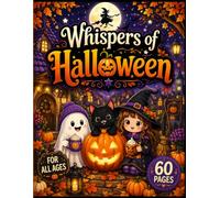 Whispers of Halloween: A Cozy Halloween Coloring Book with 60 Whimsical Scenes Featuring Pumpkins, Friendly Ghosts, Witches, Black Cats, and Autumn Magic for All Ages