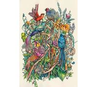 Whispers of Nature: Botanical Bird Journal: 6x9 Notebook with 200 Pages | Mirrored Floral & Birds Cover