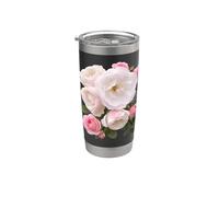 Whispers of Roses Suave Luz y Elegancia Silenciosa Formas Mania Vaso térmico de acero inoxidable de doble pared