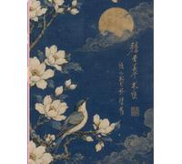 Whispers of the Blue Garden: A Vintage Japanese-Inspired Floral Notebook with Birds, Blossoms & Tranquil Nature