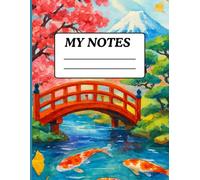 Whispers of the Garden- A Japanese Serenity Notebook: Ruled Journal with Vivid Watercolor Japanese Landscape & Elegant Interior Elements