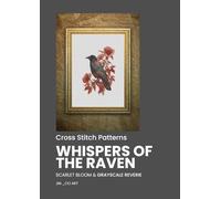 Whispers of the Raven - Scarlet Bloom & Grayscale Reverie (Birds)