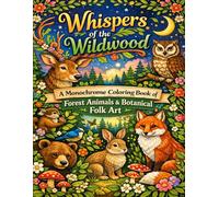 Whispers of the Wildwood: A Monochrome Coloring Book of Forest Animals & Botanical Folk Art