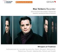 Whispers of Tradition. Musique pour flûte à bec seule. Volbers.