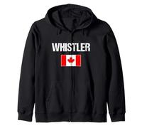 Whistler British Columbia Bandera Canadiense Canadá Sudadera con Capucha