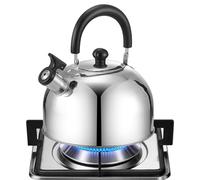Whistling Camping Kettle, Stainless Steel Kettle Whistle, Kettle Household Whistle, Tea Kettle Stovetop, Practical Camping Water Kettle Whistling Teapot, inducción Cooker Suitable For Kettle