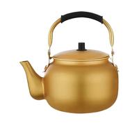 Whistling Kettle, Teapot Metal Boiler, Rapid Boil Durable Handle Scratch Resistant Heat Retention Portable Size Energy Saving Drip Control Handle Comfort, Gear Outdoor, Camping Kettle for Boiling Wat