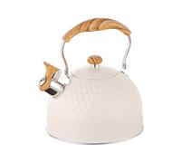Whistling Kettles, Induction Tea Pot, Stove Boiler, 2.5L Capacity, Stainless Steel Body, Loud Whistle, Heat Resistant Handle, Easy Pour, Perfect for Kitchen, Camping, Travel, Apartment, 19x22.5cm
