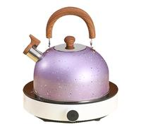 Whistling Tea Kettle - Stainless Steel 18.5x18cm | Kettle, Water Boiler | 2L Whistling Tea Kettles For Coffee, Fast Boiling Hot Water, Camping Trips, Hiking, Festivals, Outdoor Cooking