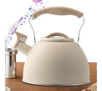 Whistling Tea Kettle, Stainless Steel Stove Top Teapot, Vintage 3L Water Boiler, Heat-Resistant Handle Kitchen Tool, Loud Whistle Teakettle, Ideal for Tea Brewing, Camping, Home Use