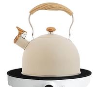 Whistling Tea Kettle - Stainless Steel Teapot for Stovetop, 2.5l Whistling Kettle, Stove Top Tea Kettle, 2.64 Quart Kitchen Kettle Tool with One-touch Button for Boiling Water Coffee or Mil